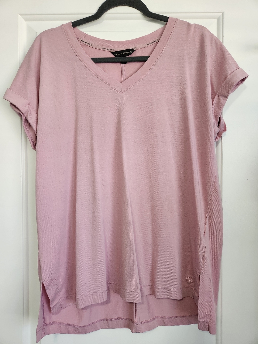 MWOT Banana Republic Oversized Dusty Rose V-Neck Short Sleeve Tee